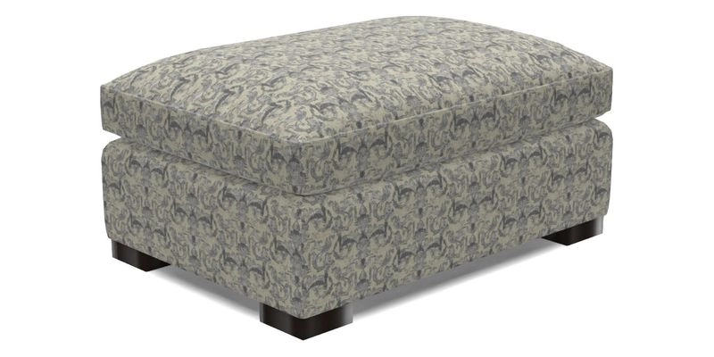 Wadenhoe Storage Footstool in Two Tone Plain Biscuit