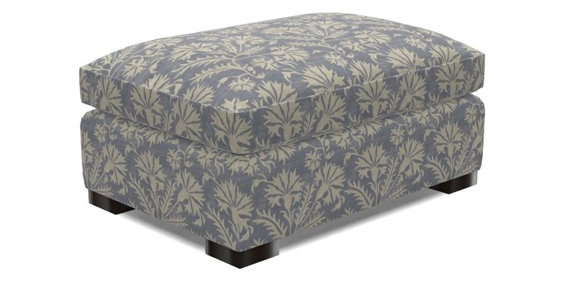 Wadenhoe Storage Footstool in Two Tone Plain Biscuit