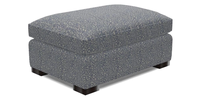 Wadenhoe Storage Footstool in Two Tone Plain Biscuit