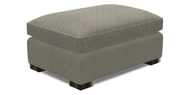 Wadenhoe Storage Footstool in Two Tone Plain Biscuit