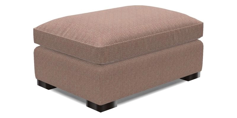 Wadenhoe Storage Footstool in Two Tone Plain Biscuit