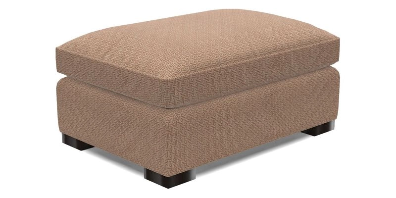 Wadenhoe Storage Footstool in Two Tone Plain Biscuit