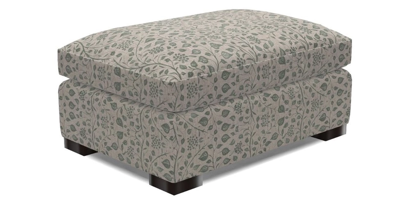 Wadenhoe Storage Footstool in Two Tone Plain Biscuit