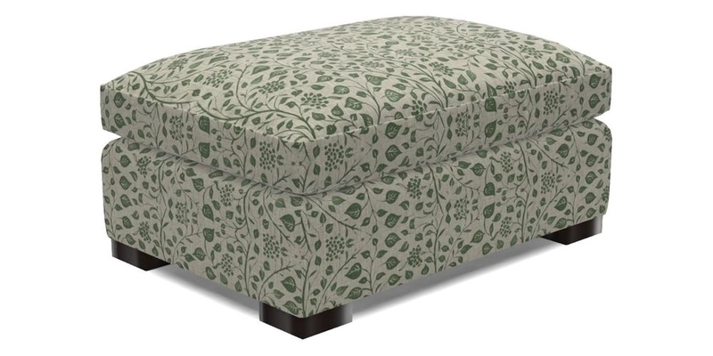 Wadenhoe Storage Footstool in Two Tone Plain Biscuit
