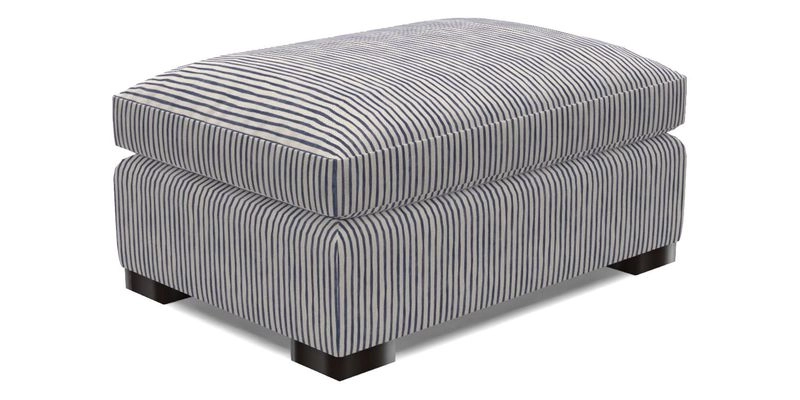 Wadenhoe Storage Footstool in Two Tone Plain Biscuit