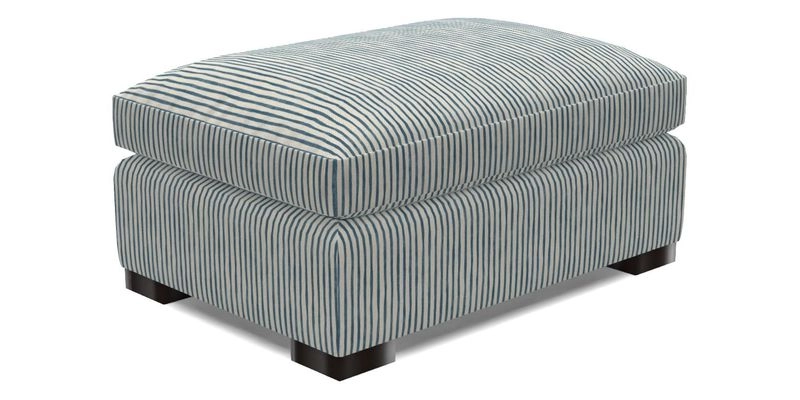 Wadenhoe Storage Footstool in Two Tone Plain Biscuit