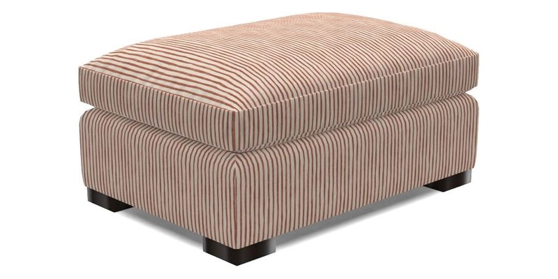 Wadenhoe Storage Footstool in Two Tone Plain Biscuit