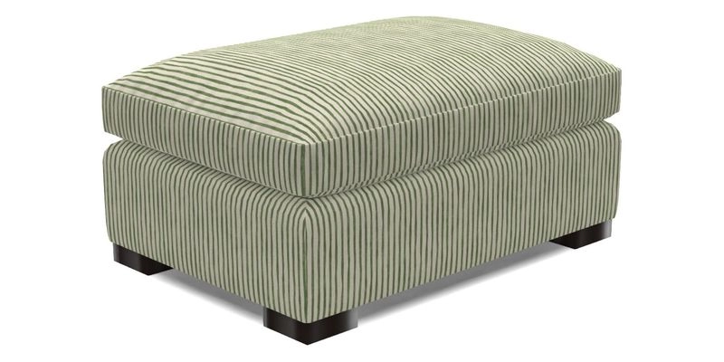 Wadenhoe Storage Footstool in Two Tone Plain Biscuit
