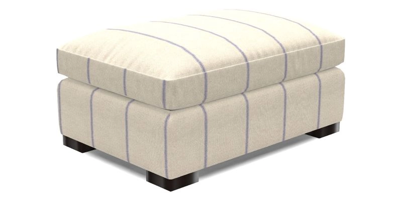 Wadenhoe Storage Footstool in Two Tone Plain Biscuit