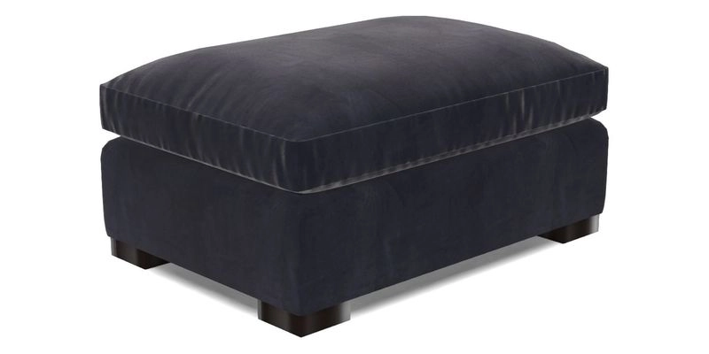 Wadenhoe Storage Footstool in Two Tone Plain Biscuit