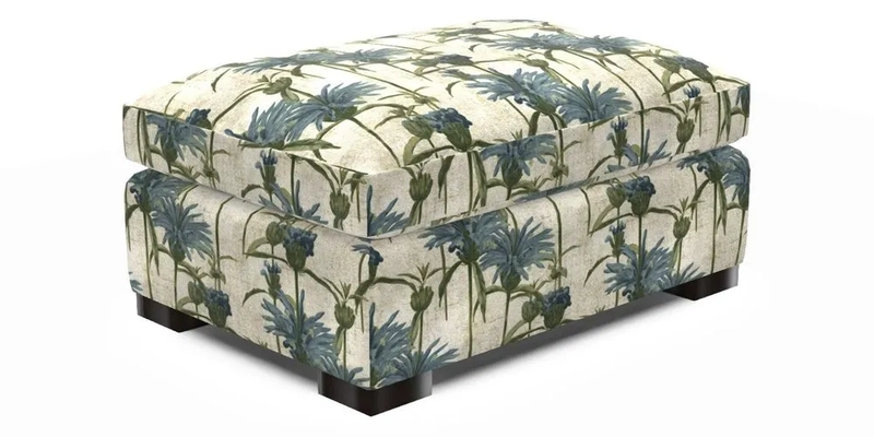 Wadenhoe Storage Footstool in Two Tone Plain Biscuit