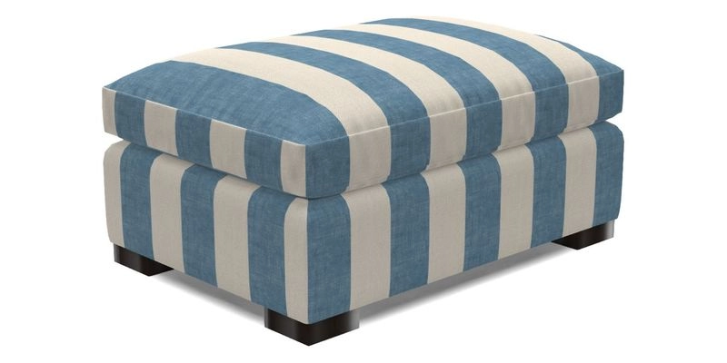 Wadenhoe Storage Footstool in Two Tone Plain Biscuit