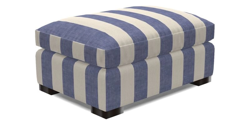 Wadenhoe Storage Footstool in Two Tone Plain Biscuit
