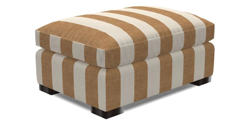Wadenhoe Storage Footstool in Two Tone Plain Biscuit