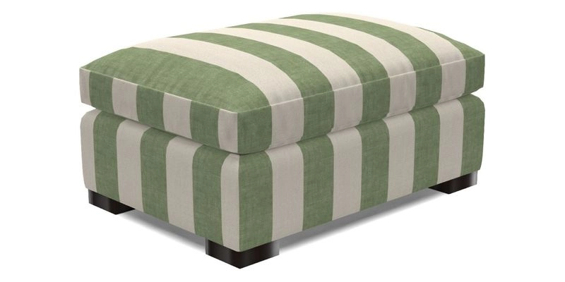 Wadenhoe Storage Footstool in Two Tone Plain Biscuit