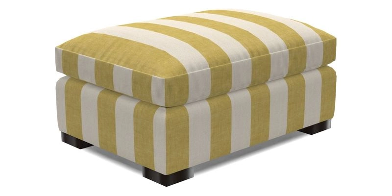 Wadenhoe Storage Footstool in Two Tone Plain Biscuit