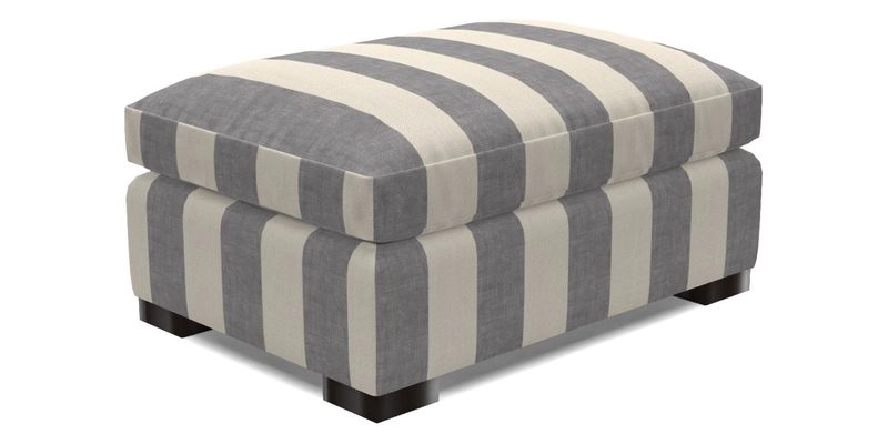 Wadenhoe Storage Footstool in Two Tone Plain Biscuit
