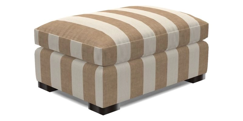 Wadenhoe Storage Footstool in Two Tone Plain Biscuit