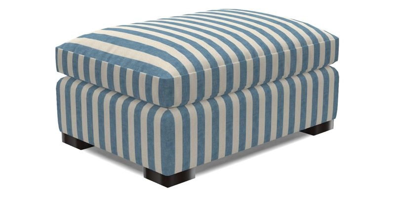 Wadenhoe Storage Footstool in Two Tone Plain Biscuit