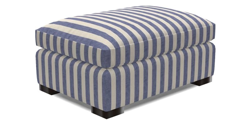 Wadenhoe Storage Footstool in Two Tone Plain Biscuit
