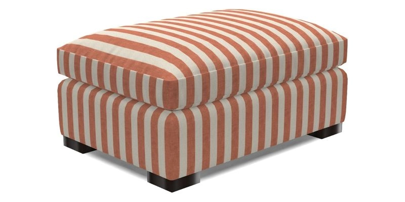 Wadenhoe Storage Footstool in Two Tone Plain Biscuit