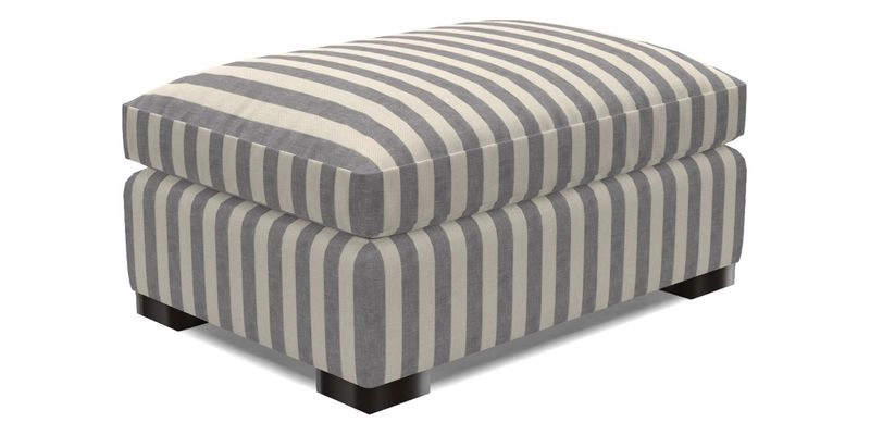 Wadenhoe Storage Footstool in Two Tone Plain Biscuit
