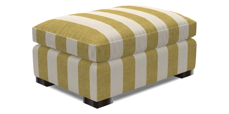 Wadenhoe Storage Footstool in Two Tone Plain Biscuit
