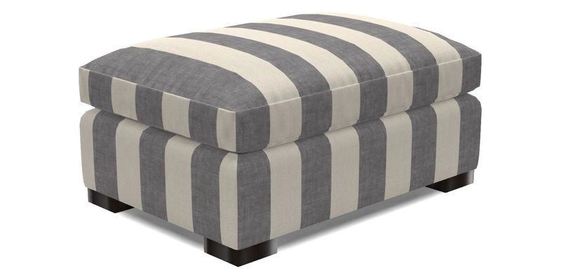 Wadenhoe Storage Footstool in Two Tone Plain Biscuit