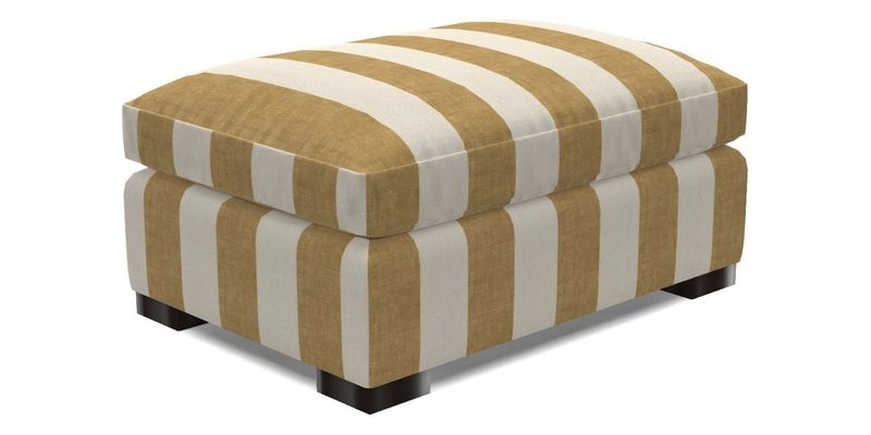 Wadenhoe Storage Footstool in Two Tone Plain Biscuit