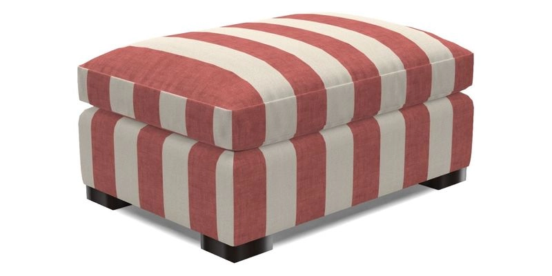 Wadenhoe Storage Footstool in Two Tone Plain Biscuit