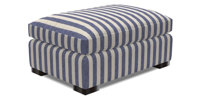 Wadenhoe Storage Footstool in Two Tone Plain Biscuit