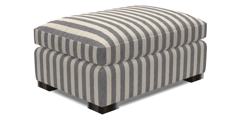 Wadenhoe Storage Footstool in Two Tone Plain Biscuit