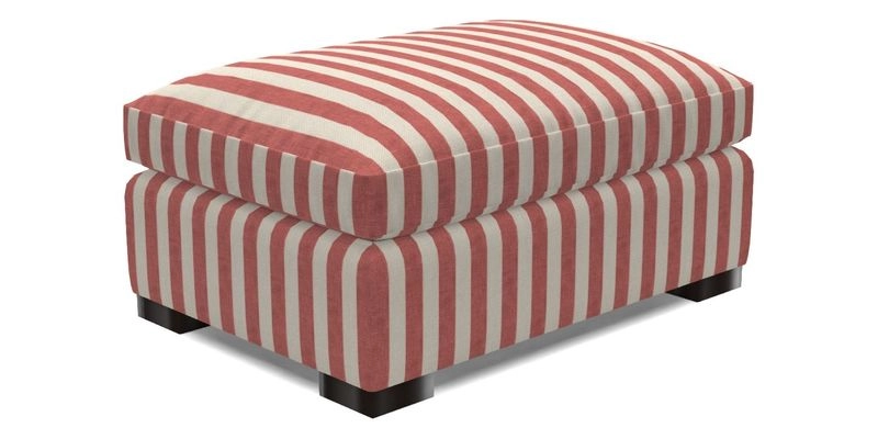 Wadenhoe Storage Footstool in Two Tone Plain Biscuit