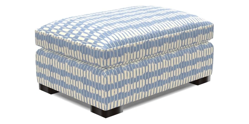 Wadenhoe Storage Footstool in Two Tone Plain Biscuit