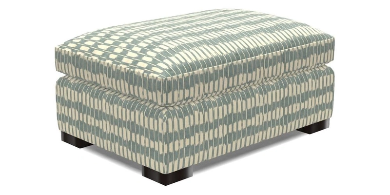 Wadenhoe Storage Footstool in Two Tone Plain Biscuit