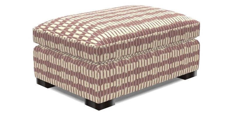 Wadenhoe Storage Footstool in Two Tone Plain Biscuit