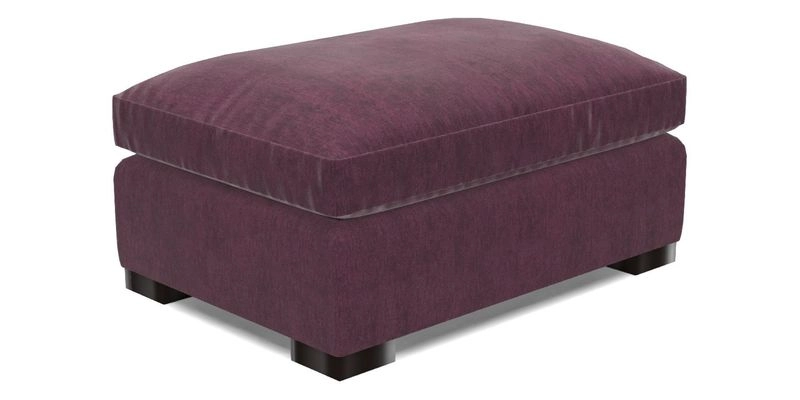 Wadenhoe Storage Footstool in Two Tone Plain Biscuit