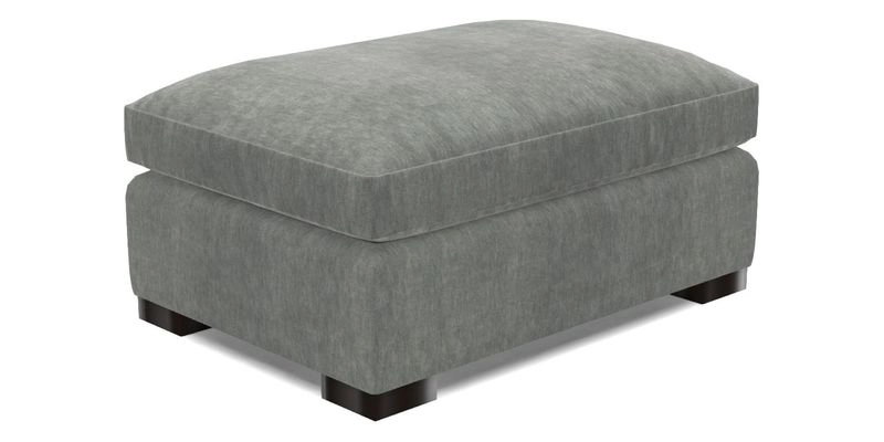 Wadenhoe Storage Footstool in Two Tone Plain Biscuit