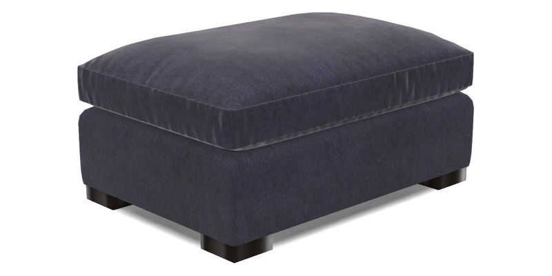 Wadenhoe Storage Footstool in Two Tone Plain Biscuit