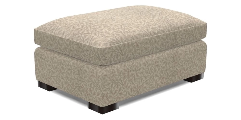 Wadenhoe Storage Footstool in Two Tone Plain Biscuit