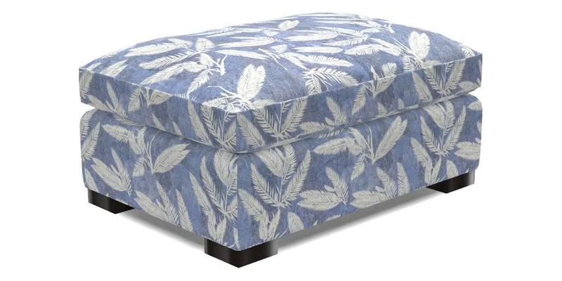 Wadenhoe Storage Footstool in Two Tone Plain Biscuit