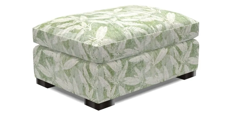 Wadenhoe Storage Footstool in Two Tone Plain Biscuit