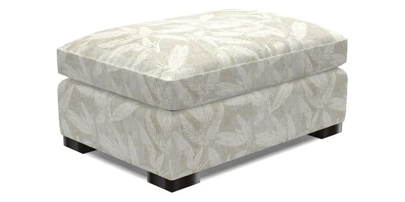 Wadenhoe Storage Footstool in Two Tone Plain Biscuit