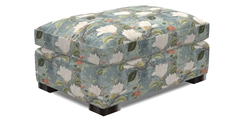 Wadenhoe Storage Footstool in Two Tone Plain Biscuit