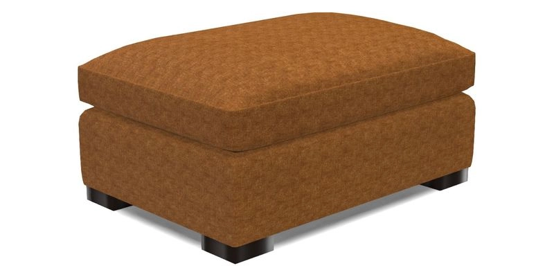 Wadenhoe Storage Footstool in Two Tone Plain Biscuit