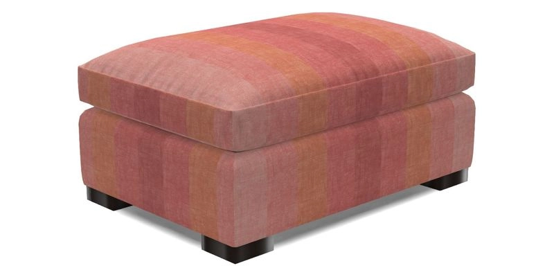 Wadenhoe Storage Footstool in Two Tone Plain Biscuit