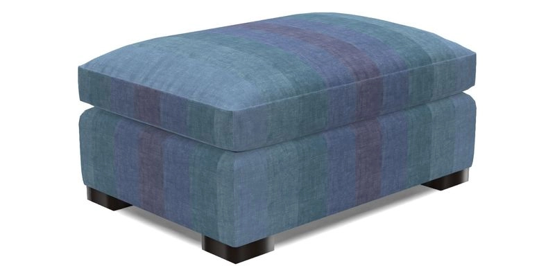 Wadenhoe Storage Footstool in Two Tone Plain Biscuit