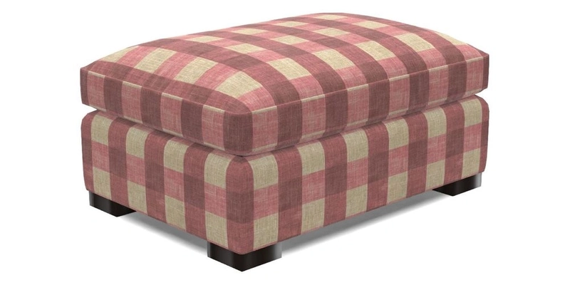 Wadenhoe Storage Footstool in Two Tone Plain Biscuit