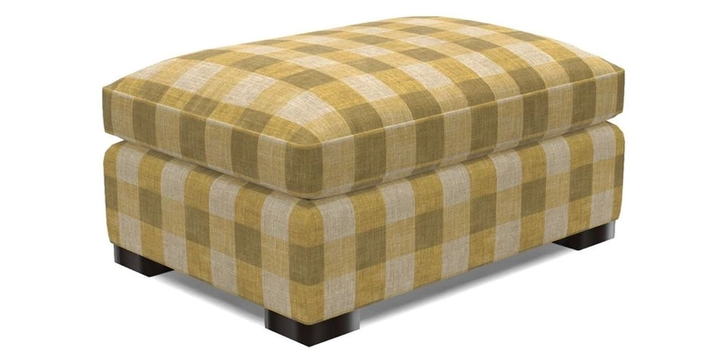 Wadenhoe Storage Footstool in Two Tone Plain Biscuit