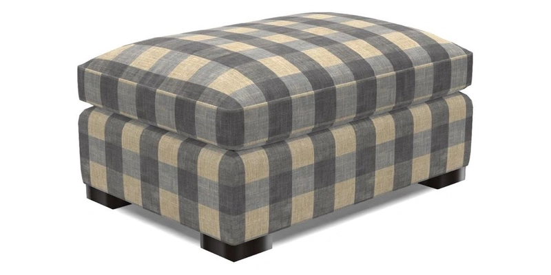 Wadenhoe Storage Footstool in Two Tone Plain Biscuit